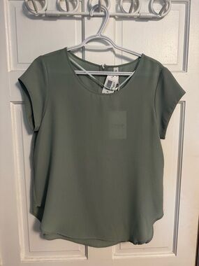 Only Sage Green Short Sleeve Blouse